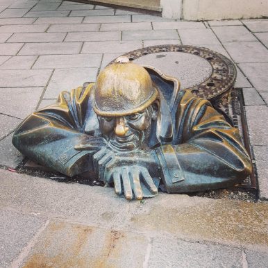 Square Slovakia Bratislava soldier statue