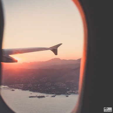 Plane by window