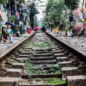 Train Track in the city of Hanoi