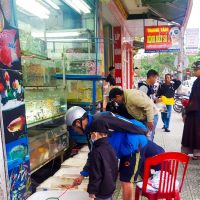 street selling fish Hue