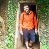 Silviu exiting the Vinh Moc Tunnel