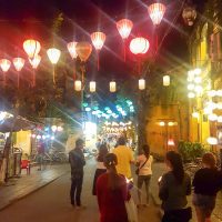 The streets of Hoi An will all the lanterns at night