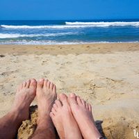 Happy feet at the beach