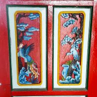 A painted door in a temple