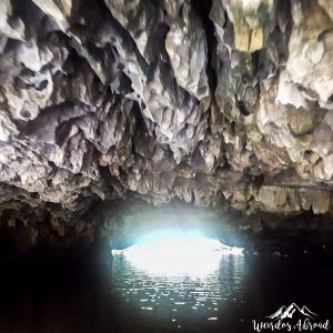 Inside Tam Coc river cave