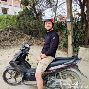 Silviu rides a motorcycle for the 2nd time