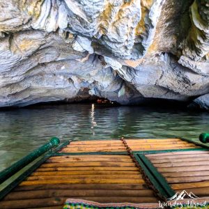 Entering a cave by boat