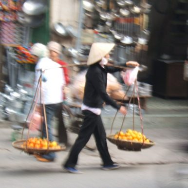 Woman on the streets of Hanoi