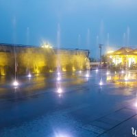 Fountains with a light show following the tempo of the music!