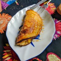 Kung's Cafe - Sticky Rice Pancake with mango and honey