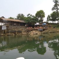 River bar in Vang Vieng. Photo taken from the kayak.