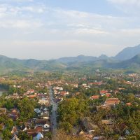 The Eastern side of Luang Prabang, with the Nam Khan river