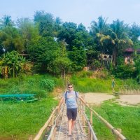 On the bamboo bridge