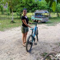 Back down; after the hike, the bike!