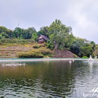 The Reservoir, with a chalet in the back