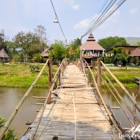 Bamboo bridge.