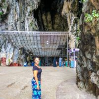 At the entrance of the Cathedral Cave