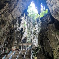 Access to the second room of the  Cathedral cave