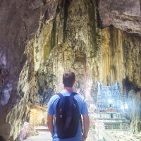 Silviu overlooking the first room in the Cathedral Cave