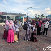 The square down Batu cave