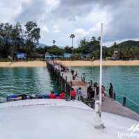 Boarding the ferry in Samui