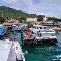Arrival at Koh Tao's pier