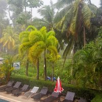 Storm over the swimming pool!