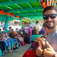 On the public ferry - Lombok we are coming!