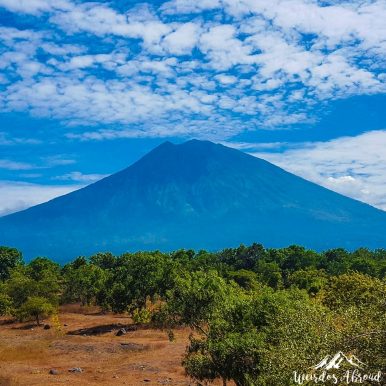 Mount Agung at 3031m from Tulamben, Bali.