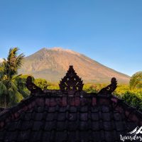 View of Mount Agung from the balcony.