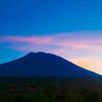 Sunset at Mount Agung, 3031m.