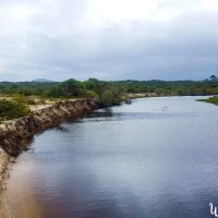 Rivers going through the island