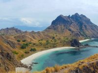 Padar island is beautiful. A view from the top of the island.