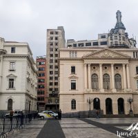 Abandoned buildings in the back versus renovated buildings in the front...