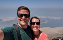 Posing on top of Corcovado