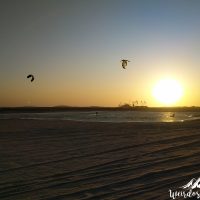 Lagoon kite-surfing