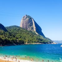 Praia Vermelha, in fornt of the Sugar Loaf