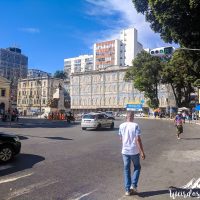 Exiting the Elevador Lacerda