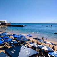 Forte de Santa Maria and the crowded beach