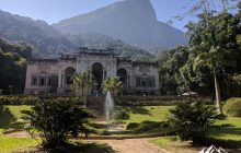 View of Corcovado and Christ the Redeemer from Parque Lage