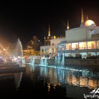 Paseo del Buen Pastor at night